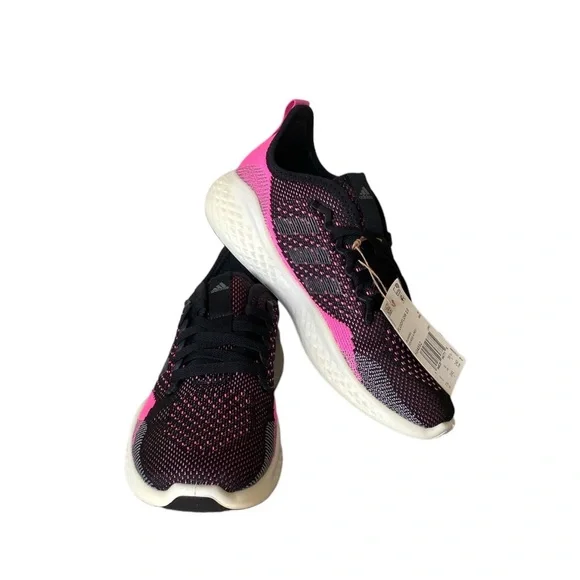 adidas Women's Fluidflow 2.0 Running Shoes, 7.5 / Screaming Pink/Grey/Black